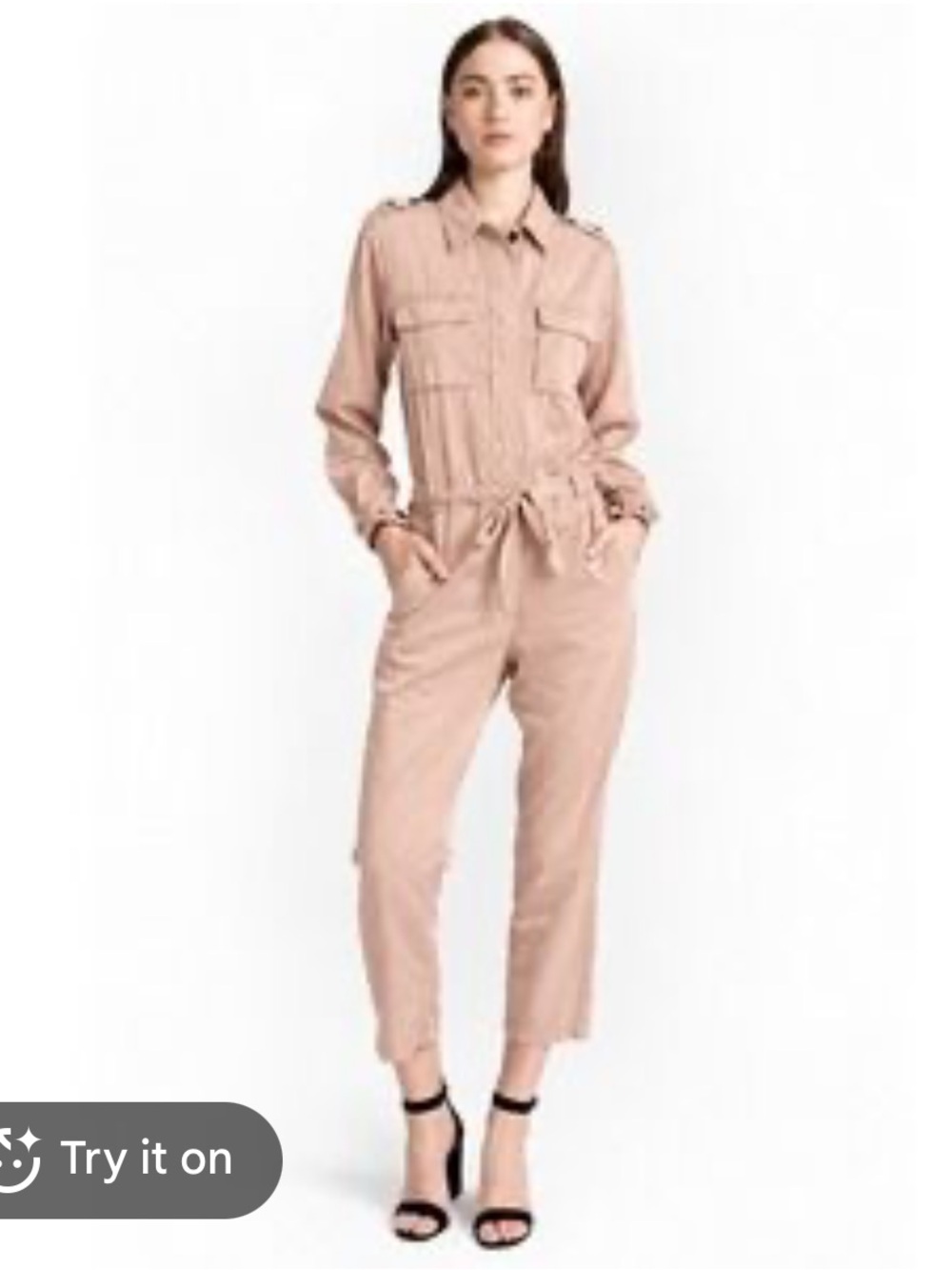 A.L.C Utility Silk Blend Jumpsuit Medium